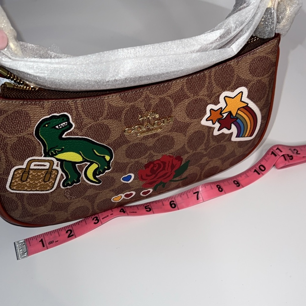 πNWT COACH TERI SHOULDER BAG IN SIGNATURE CANVAS WITH STICKER PRINT - Picture 12 of 17